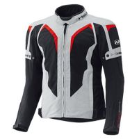 Held ZELDA pánská letní textilní bunda šedá/červená